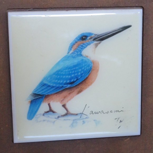 KINGFISHER Ceramic Tile KEY Holder 6.25" x 5" (86V) - Picture 3 of 4